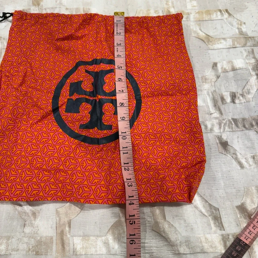 Tory Burch LOGOPink Orange black Duster large / extra large Bag with draw string